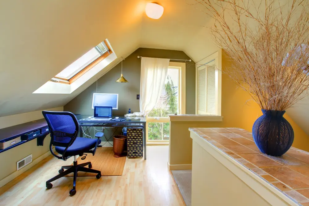 Attic Home Office Conversion in Portland - Zurc Construction
